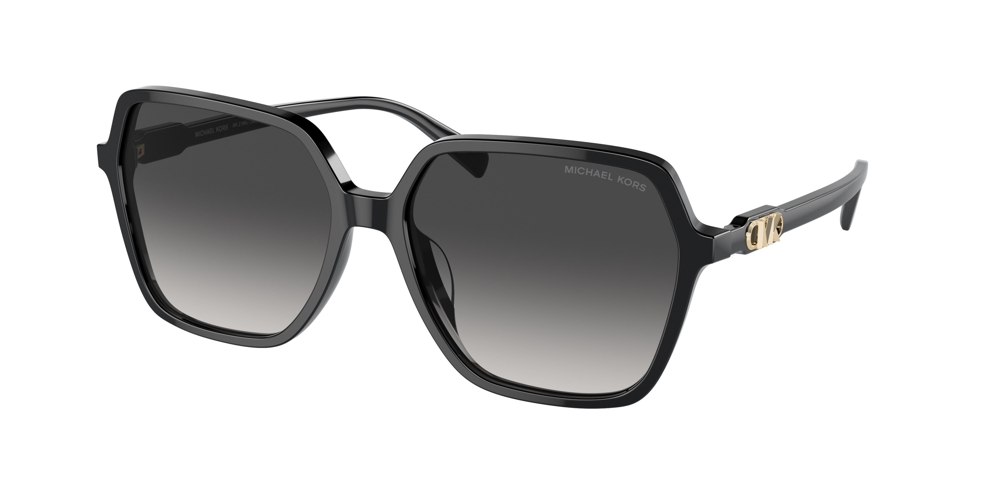 Michael Kors Damen MK2196U Jasper 30058G Sonnenbrillen Acetat Schwarz Grau Quadratisch Normal Schattiert-image